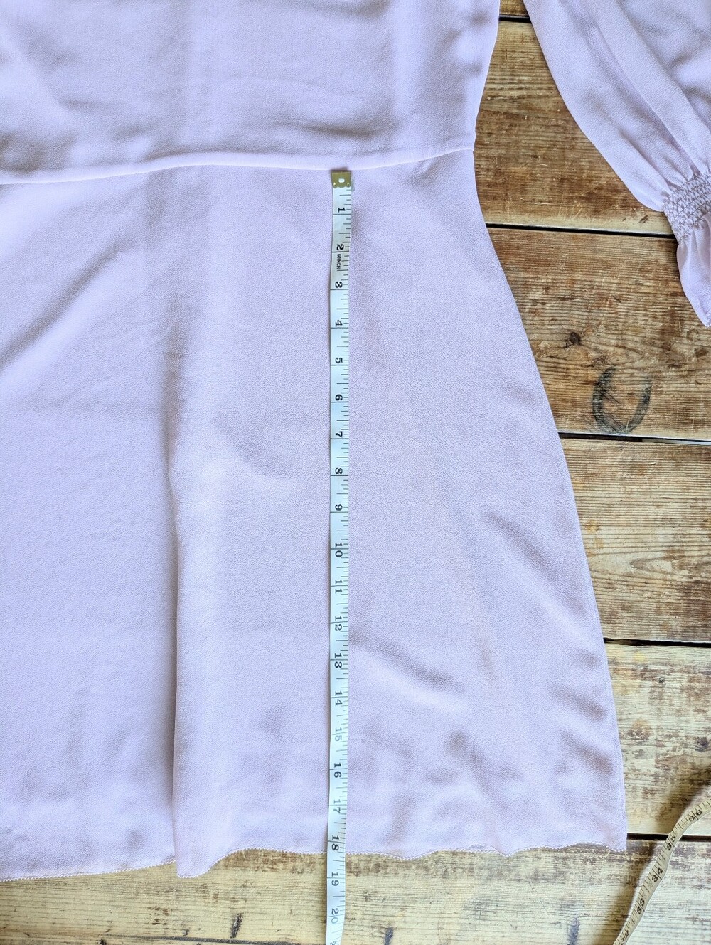 Aritzia Wilfred Swept Dress Size 8 Cloudy Lilac Chiffon Puff Sleeve Mini - Picture 12 of 13